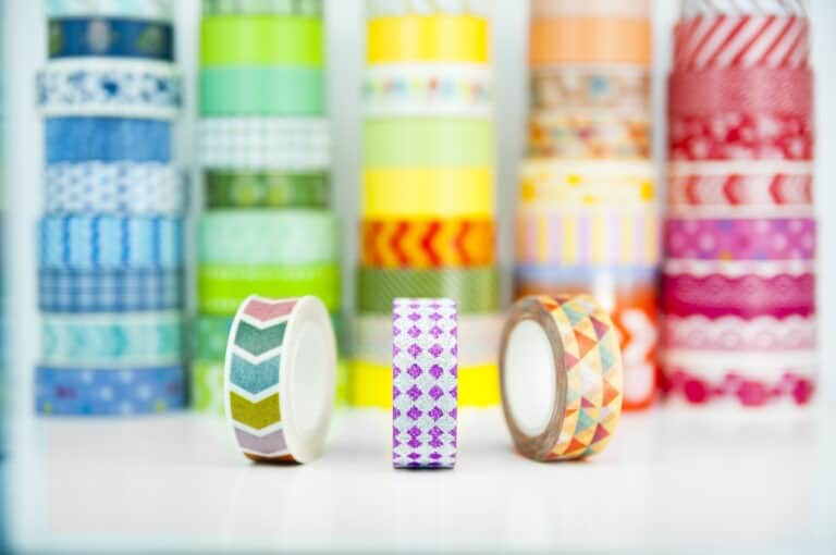 Colorful rolls of washi tape